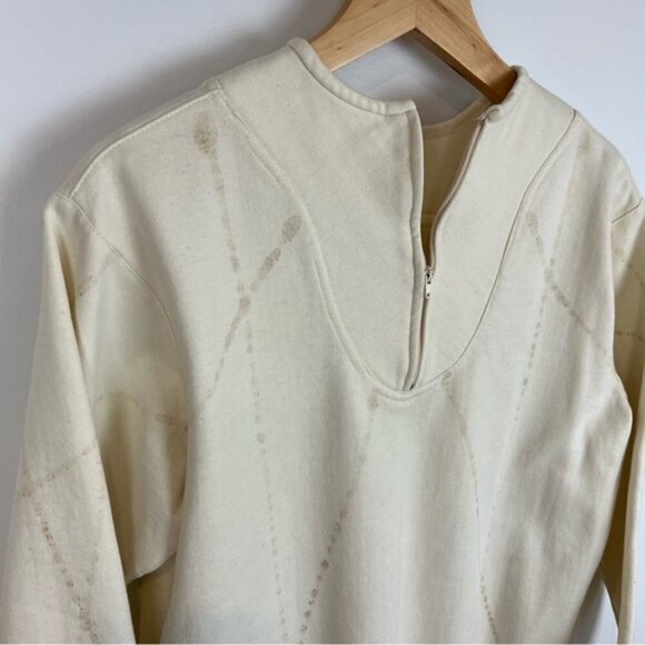 Vintage Quarter Zip Outdoors Long Sleeve Pullover Sweater Cotton Blend 80s 1980 - Picture 6 of 12